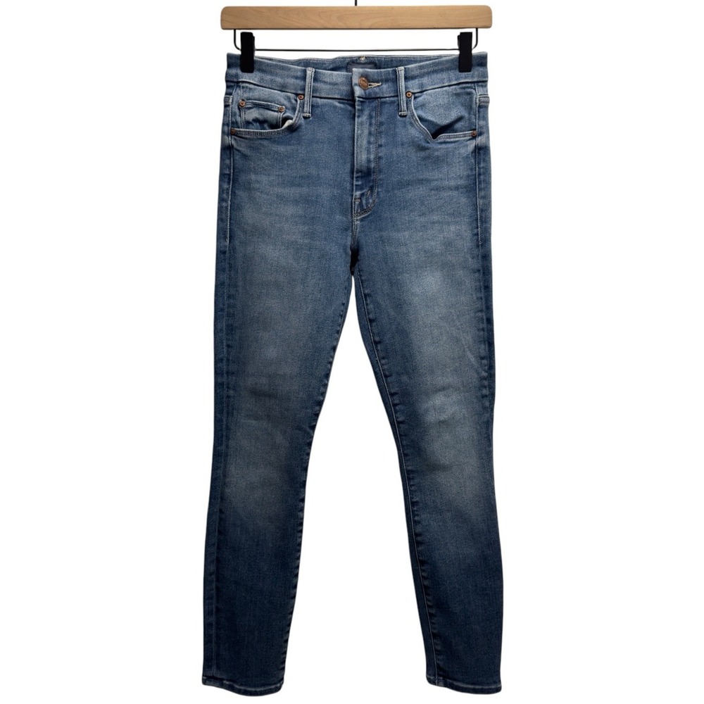 Mother Womens Size 27 The Looker Crop Let's Just Be Friends‎ Denim Tapered Jeans
